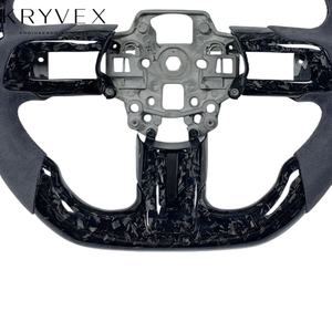 Volant en cuir et fibre de carbone personnalisé Kryvex pour <span class=keywords><strong>Ford</strong></span> <span class=keywords><strong>Focus</strong></span> Mustang 2015-2022 GT Shelby - Product Image 4