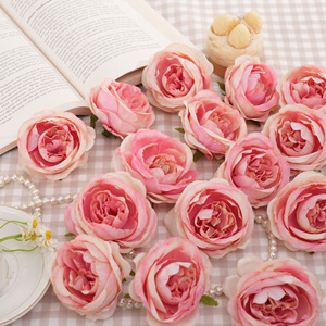 Têtes de roses artificielles Sujing, fleurs en soie rose, faites à la main, pour décoration de mariage, maison, accessoires pour la Saint-Valentin - Product Image 4