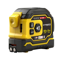Mètre laser 2-en-1 5M avec ruban de mesure 6M, rechargeable Type-C, en plastique, pour les calculs