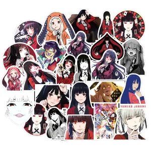 Kakegurui-pegatinas de vinilo de Anime japonés para ordenador portátil, bicicleta y coche, 50 unidades