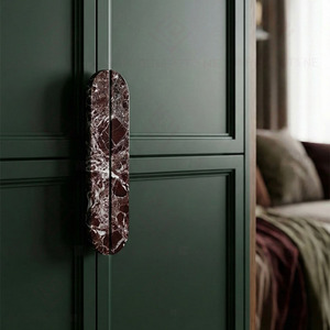 Poignée élégante en marbre pour meubles, bouton de luxe en marbre rouge pour armoire, commode, tiroir, meuble de cuisine et chambre à coucher - Product Image 3