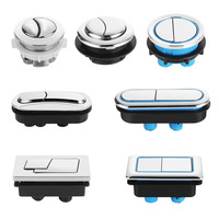 Botón de descarga doble universal rectangular/ovalado para inodoro, accesorios ligeros de 0.05 kg para tanque de agua de uso general.