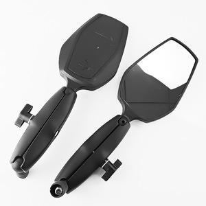 Espejo retrovisor plegable para motocicleta Qiangye, color negro, ajuste universal para vehículos todoterreno de aventura, protección de seguridad - Product Image 1