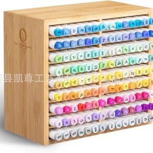 Nouveau support de rangement en bois pour marqueurs transfrontalier, porte-stylos et pinceaux à aquarelle multicouche en bois massif - Product Image 1