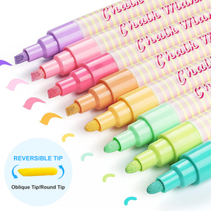 Giá rẻ Macaron màu chất lỏng phấn đánh dấu khô-xóa & WET-Erase nghệ thuật đánh dấu bộ chất lỏng phấn đánh dấu bút - Product Image 1