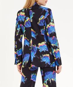 Blazer estampado con un solo botón y bordado 3D de Flower of Mars para trajes de negocios, trajes y blazers para mujer - Product Image 4