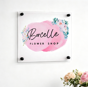 Placa de Exibição de Logotipo de Empresa em Acrílico, Suporte Transparente para Sinalização Empresarial Montado na Parede para Escritório, Estúdio e Expositor de Parede - Product Image 5