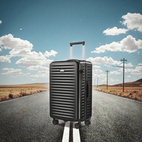 Valise de voyage de luxe en PC, légère, résistante aux rayures, grande taille, à roulettes, coque rigide, en polyester
