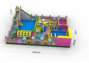 Châteaux gonflables commerciaux modulaires personnalisés pour l'extérieur, château gonflable durable en PVC pour les fêtes d'anniversaire des enfants - Product Image 3