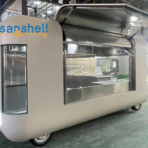 Mobiler Fast-Food-Truck für Street Coffee Crepes Hamburger Pizzas-Isolierter mobiler Lebensmittel anhänger zum Verkauf - Product Image 4