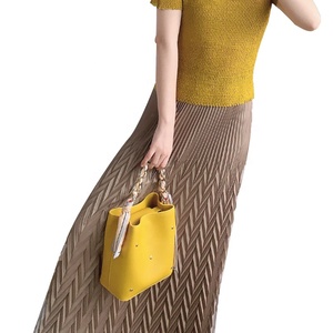 Ropa de Mujer Tallas Grandes Ropa de Mujer Verano Falda de Cintura Alta y Vuelo Amplio en Forma de <span class=keywords><strong>V</strong></span> Elegante y Dulce - Product Image 5