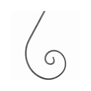 Composants en <span class=keywords><strong>fer</strong></span> <span class=keywords><strong>forgé</strong></span> éléments forgés demi-<span class=keywords><strong>volute</strong></span> J pour clôture haut froid <span class=keywords><strong>fer</strong></span> plat pour portail garde-corps main courante balustrade - Product Image 1