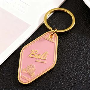 Llaveros Personalizados de Doble Cara con Esmalte Rosa, Llavero de Metal Fundido a Presión de Aleación de Zinc para Motel con Logotipo y Letra - Product Image 2