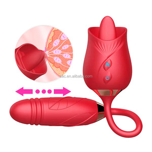 Многофункциональный секс-вибратор SacKnove для женщин: стимулятор клитора, имитирующий ласки языком, телескопический фаллоимитатор-сосатель в форме розы - Product Image 4