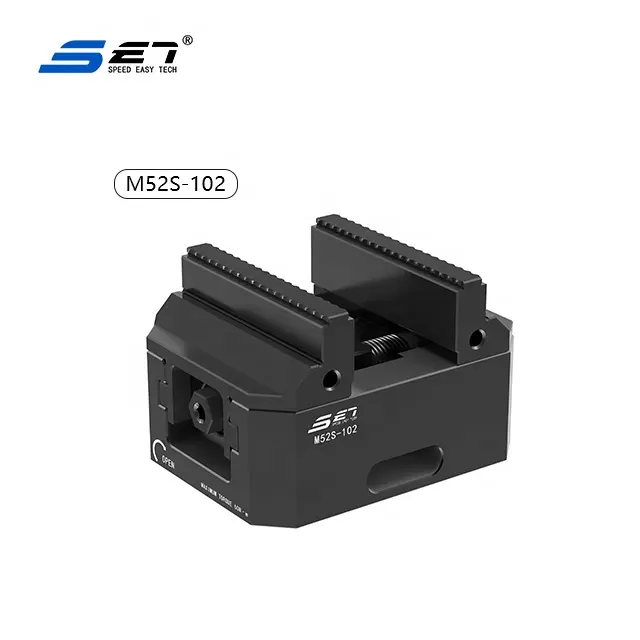 Self-centering cnc vise applied on five-axis machine tool with 52mm manual four-unit positioner for fast switching