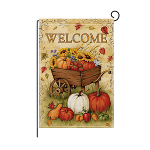 2026 for New Autumn <b>Garden</b> <b>Flag</b> Thanksgiving Watercolor Printing Polyester Rectangle Outdoor Courtyard Decorative - Product Image 4