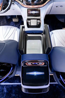 Console centrale de luxe pour Vito V250 V260 W447 avec réfrigérateur intégré, accoudoir, chargeur sans fil, éclairage d'ambiance et équipement de chauffeur