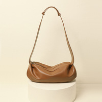 Sac à main de luxe pour femme, en cuir souple, imperméable, avec fermeture éclair, bandoulière simple, porté épaule ou sous le bras, idéal pour l'hiver
