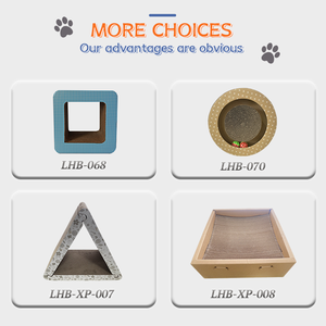 Desain baru ramah lingkungan dapat disesuaikan bentuk unik dapat diterima kualitas tinggi kertas bergelombang penggaruk kucing Modern - Product Image 6