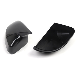 Glossy Black Rearview Mirror Covers For 2019-2023 Volkswagen Tiguan L Full Set <b>ABS</b> Material Adhesive On - Product Image 4