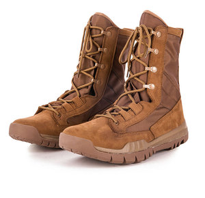 Bottes de randonnée pour hommes DF22 en daim marron, lacées, imperméables, toutes saisons - Product Image 1