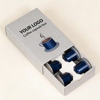 Boîte d'emballage pour capsules de café en promotion, boîte en papier personnalisée à tiroir pour café, boîte haut de gamme pour dosettes de café de voyage