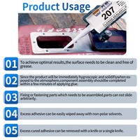 Scellant en silicone à faible odeur SI207 pour ustensiles de cuisine, protection des circuits imprimés, 300g, durcissement à température ambiante