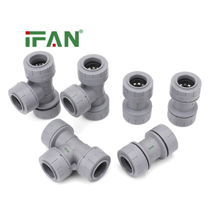 Raccords PPR IFAN PB à emboîtement rapide 15mm 22mm Gris Étanchéité à l'eau Coude Té Racord de <span class=keywords><strong>radiateur</strong></span> Chauffage - Product Image 5