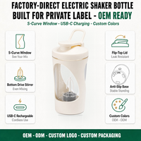 Bouteille shaker automatique pour les voyages et les activités de plein air, rechargeable par USB, 400 ml, gobelet mélangeur de protéines électrique