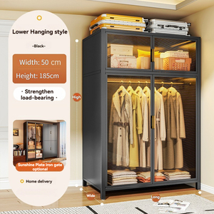 Armoire <span class=keywords><strong>de</strong></span> rangement robuste en métal avec portes coulissantes, anti-poussière et anti-humidité, grande capacité, pour chambre et <span class=keywords><strong>atelier</strong></span> - Product Image 1