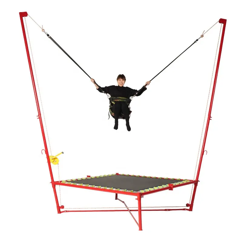 Diskon besar harga pabrik tali elastis kasur lompat anak trampolin Bungee lipat dengan pegas