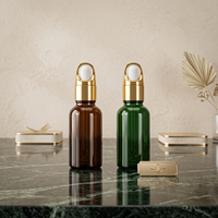 Flacon compte-gouttes en verre cobalt vide personnalisé en usine, 5ml, 10ml, 15ml, 20ml, 30ml, 50ml, 100ml pour sérum, huile, soins de la peau, vente en gros