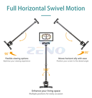 Support mural pour téléviseur ZENO, VESA 100x100, bras articulés, extension, rotation, support de montage pour téléviseur rétractable W300