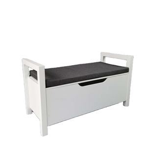 <span class=keywords><strong>Coffre</strong></span> de rangement Banc de rangement pour entrée avec coussin <span class=keywords><strong>Coffre</strong></span> de rangement pour siège <span class=keywords><strong>Coffre</strong></span> à jouets en bois avec 2 charnières de sécurité Banc à chaussures - Product Image 1