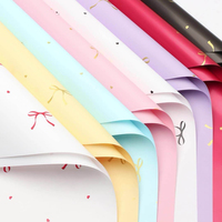 Papier d'emballage imperméable pour fleurs, papier d'emballage en forme de cœur, matériel de fleuriste DIY, emballage de bouquet en gros pour fleurs d'été
