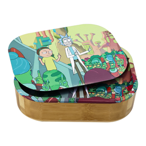 Tinplate Magnetic Cigarette Rolling Tray Set with Lid Bamboo Storage Box Smoking Kit Tobacco Accessories Wooden Smoking Box