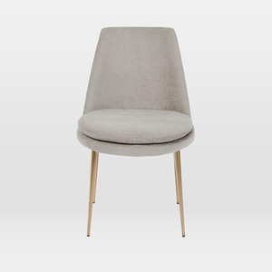 Espana estilo Grey ropa de tela de terciopelo de oro de latón de acero inoxidable alta <span class=keywords><strong>Finley</strong></span> Silla de comedor - Product Image 3