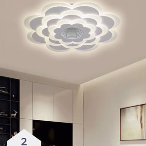 Đèn chùm 6 người đứng đầu thiết kế mới Acrylic hiện đại dẫn đèn trần đèn plafond avize chiếu sáng trong nhà 100-240V app điều khiển từ xa - Product Image 2