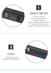 24 cách IEC C13 C19 80A 100A 125A thông minh PDU nhiệm vụ nặng nề 90Kw Thiết bị phân phối điện cho dữ liệu internet centre phòng máy tính - Product Image 6