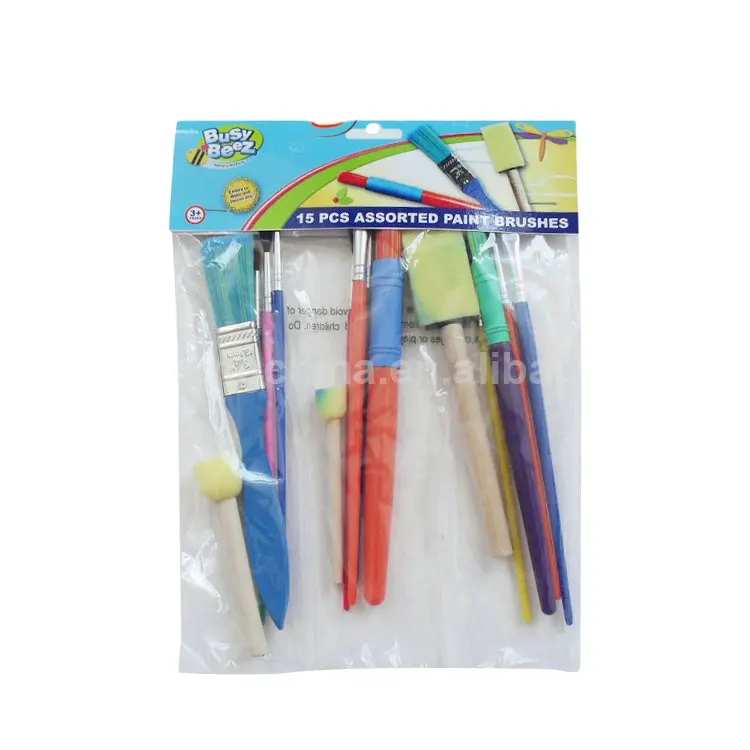 Offre Spéciale pas cher enfants art peinture kit dessin artisanat bricolage outils éponge mousse pinceaux assortis ensemble avec plusieurs tailles