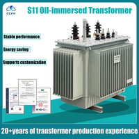Transformateur immergé dans l'huile triphasé S11 100 kVA, bobine en cuivre, transformateur de distribution industriel, 480 V 50/60 Hz, prix d'usine