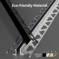 Profilé d'angle droit en alliage d'aluminium ultra-fin en forme de L, bande métallique style crème pour bordure de carrelage, sol, mur, seuil de porte