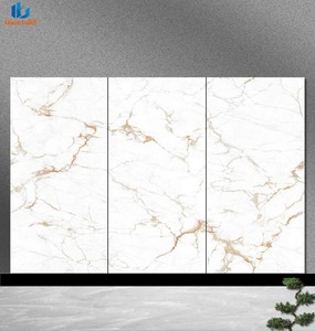 Carrelage en pierre frittée polie de luxe moderne 1600x3200mm, antidérapant, résistant aux acides, veinage sans fin Golden <span class=keywords><strong>Jasmine</strong></span> italien pour sol - Product Image 1