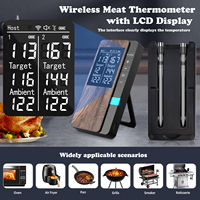 Termometer daging Digital tahan air IP67, Pemanggang daging dapur dengan fitur tahan karat ganda, termometer daging digital panggangan BBQ