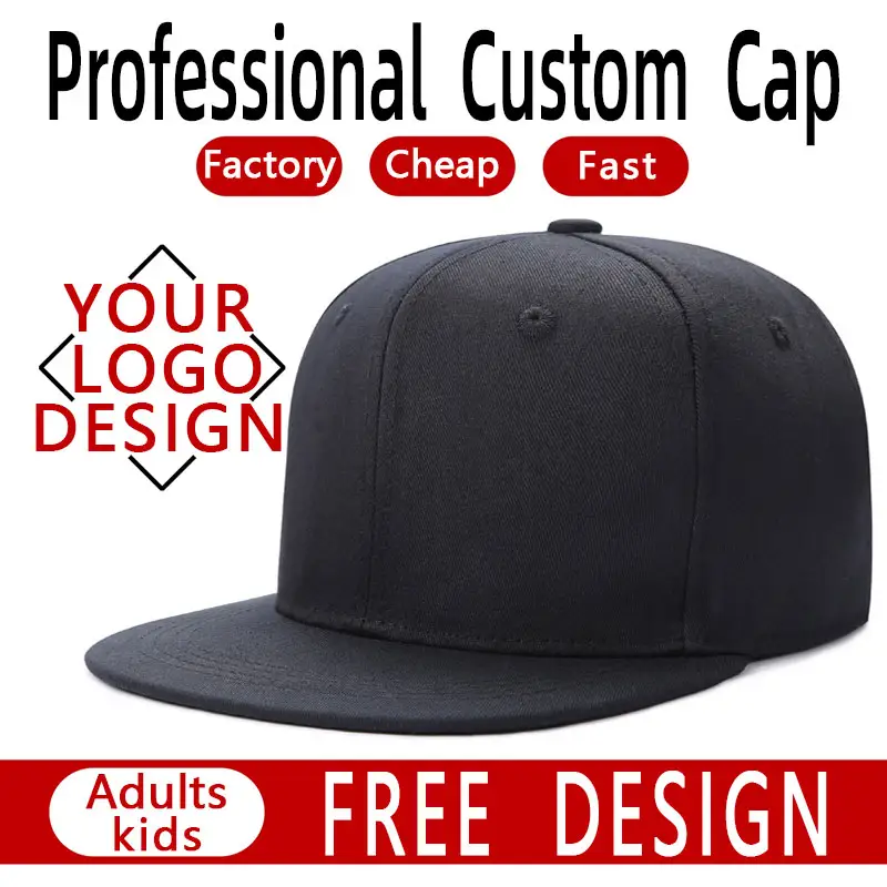 OEM ODM Casquettes Snapback brodées à bord plat et 3D personnalisées Chapeaux de sport personnalisés avec logo Casquettes Hip Hop pour hommes Vente en gros