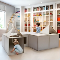 Kit de Construcción Magnético 3D de 24 Piezas de Fibra de Poliéster para Niños con Paneles Modulares Gigantes para Juegos Creativos en Interiores