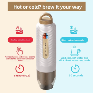 Machine à expresso portable 9600 mAh, 20 bars, cafetière électrique pour voiture avec fonction auto-chauffante, cafetière 2-en-1 pour capsules et poudre - Product Image 4