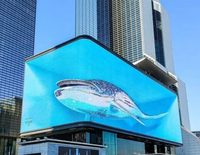 Grand panneau publicitaire LED 3D extérieur à vision directe, effet 3D sans lunettes, mur LED P6 Pixel pour centre commercial, installation facile