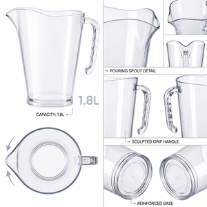 <span class=keywords><strong>Pichet</strong></span> à bière en <span class=keywords><strong>plastique</strong></span> transparent de 1,8 L pour la maison, les fêtes, les restaurants, les bars, <span class=keywords><strong>pichet</strong></span> à eau, chopes à bière en <span class=keywords><strong>plastique</strong></span> - Product Image 4
