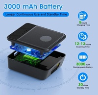 Escáner de Código de Barras 2D Portátil NORGEE, Escáner Inalámbrico Tipo Guante con Interfaz USB, en Stock
